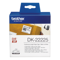 ORIGINAL Brother Etichette Nero su bianco DK-22225 etichetta a lunghezza continua, 38mm x 30,48m