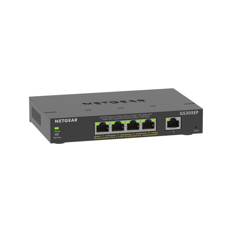 NETGEAR Plus Switch 5-port 10/100/1000 GS305EP-100PES