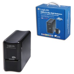 HDD Geh?use LogiLink Speichergeh?use 3,5 SATA USB 3.0 2-Bay Raid UA0154A