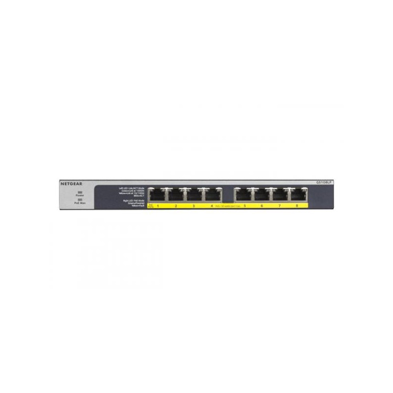 NETGEAR Switch  8-port 10/100/1000 GS108LP-100EUS