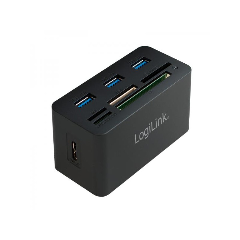 LogiLink USB 3.0-Hub mit AIO-Kartenleser - CR0042