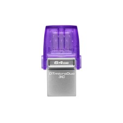 PEN DRIVE 3.2 64GB MICRO DUO 3C TYPE-C/TYPE-A 200MB/S KINGSTON