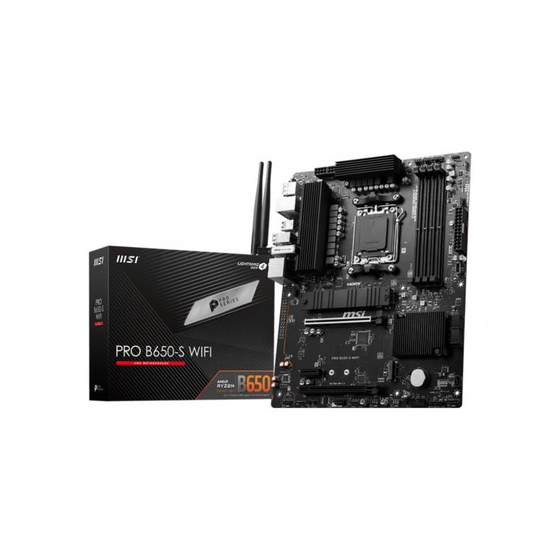 MB MSI PRO B650-S WIFI AM5 ATX 4D5 4S3 3M.2 U3.2 3PCIE 1HDMI/1DP 170W