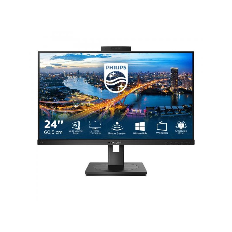 MON 24IPS VGA HDMI DP WEBCAM DVI PHILIPS 242B1H/00 REG ALT PIVOT USB