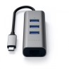 HUB DOCK TYPE C TO USB 3.0-ETH.SPAC E GRAY 3P USB 3,0- 1 ETHERNET