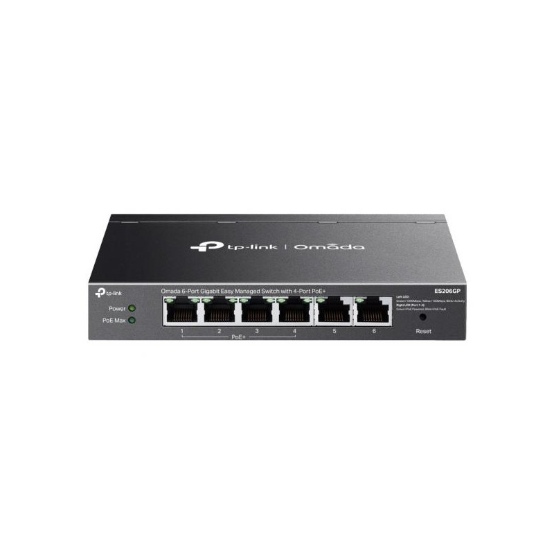 SWITCH OMADA 6-PORTGB EASY MAN 4POE 4XGB POE+2P 1GB NO POE FANLESS SDN