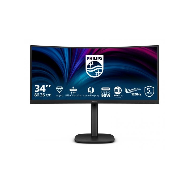 MON 34VA 3440X1140 HDMI DP USBC MM PHILIPS 34B2U3600C 21:9 CURVED