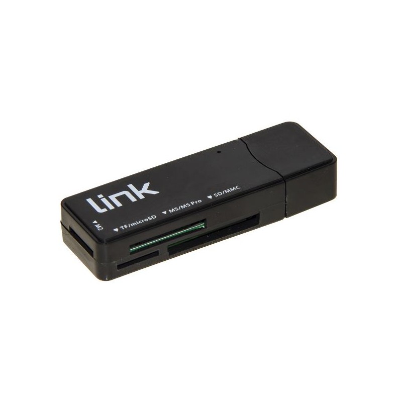 CARD READER ESTERNO USB 3.0 BK LINK MICRODSD/SD/MMC/MS/MSPRO/MSDUAL
