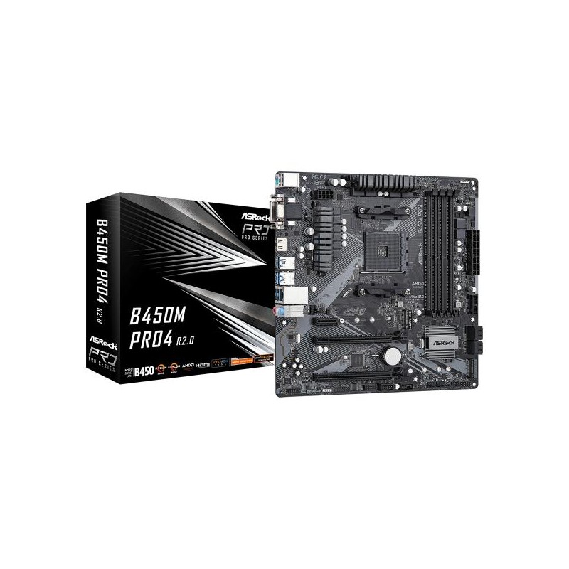 ASROCK B450M PRO4 R2.0(AM4) (D)