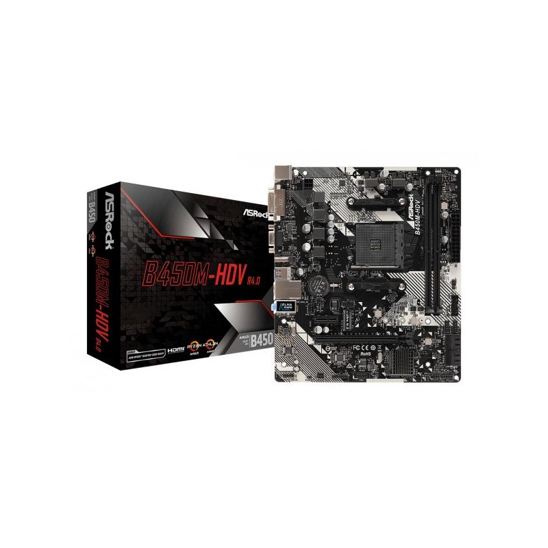 ASROCK B450M-HDV R4.0 (AM4) (D)