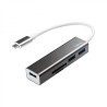LogiLink USB 3.2 Gen 1x1 USB-C 3-Port Hub, mit Kartenleser UA0305