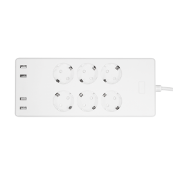LogiLink Wi-Fi Smart Steckdosenleiste 6-fach (CEE7/3) 4x USB Tuya kompatibel SH0105