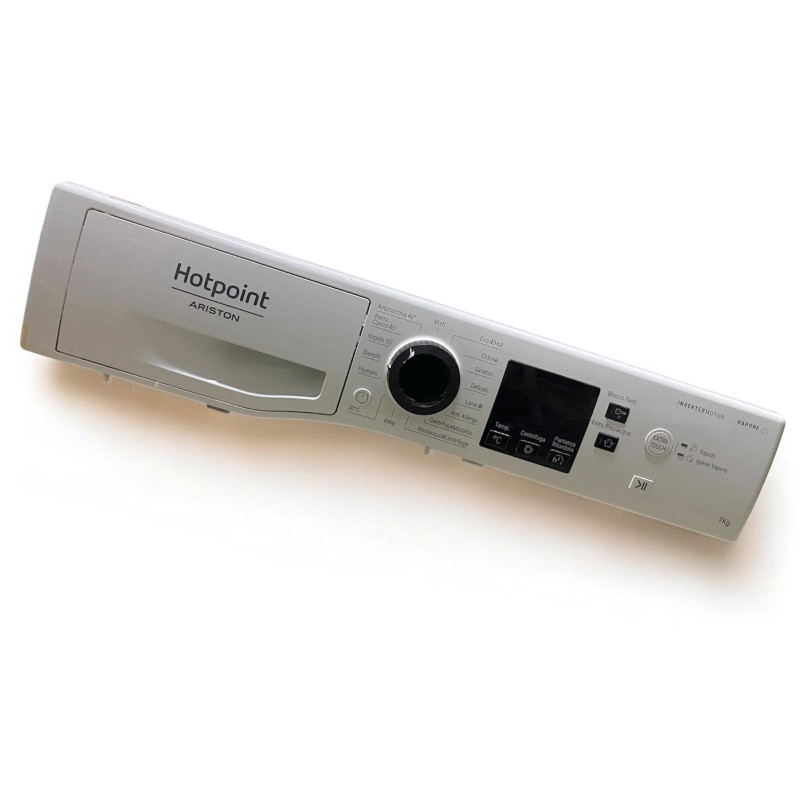 FRONTALE COMPLETO DI SCHEDA + CASSETTO DETERSIVO PER LAVATRICE HOTPOINT ARISTON NF723WKITN