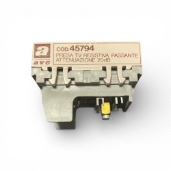 AVE PRESA TV RESISTIVA PASSANTE ATTENUAZIONE 20DB COD. 45794