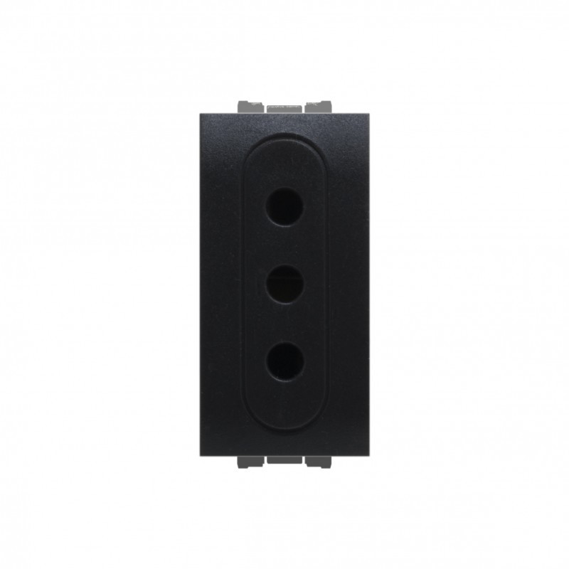 Presa 2P +T Tipo P11 10A Nero Serie Flexy Feb Elettrica