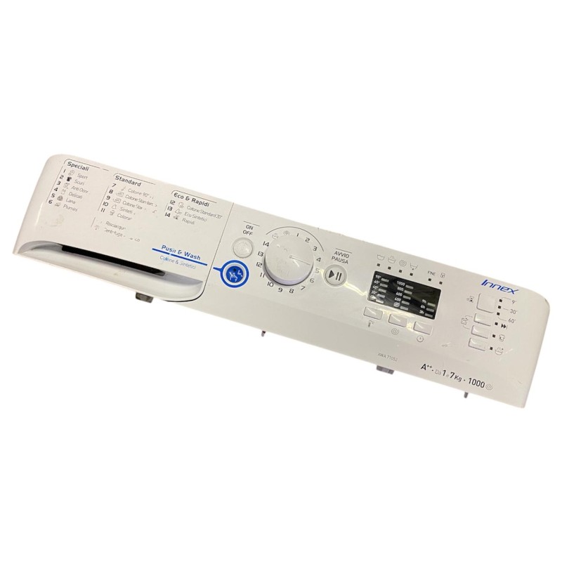 FRONTALE MASCHERINA COMPRESA DI SCHEDA COMANDI PER LAVATRICE INDESIT XWA 71052X WWGG IT
