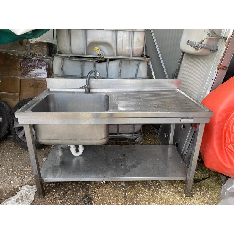 Lavello Professionale in Acciaio Inox 140x70 cm
