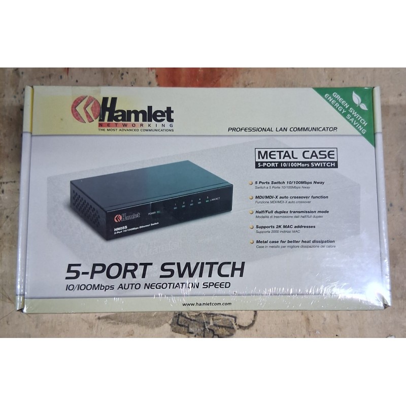 SWITCH HAMLET 5 PORTE 10/100 MbPS  COD. 42/88250-00 NUOVO