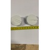 Coppia Manopole Bianche Per Forno IKEA LAGAN OV3 (Diametro ~4,5 cm - Perno a D)