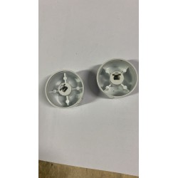 Coppia Manopole Bianche Per Forno IKEA LAGAN OV3 (Diametro ~4,5 cm - Perno a D)