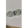 Coppia Manopole Bianche Per Forno IKEA LAGAN OV3 (Diametro ~4,5 cm - Perno a D)