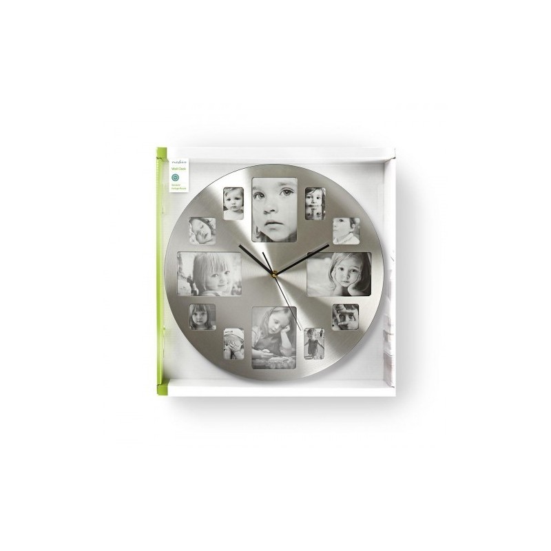 Orologio da parete circolare | Diametro 40 cm | Cornici Fotografiche | Argento  CLWA003PH40