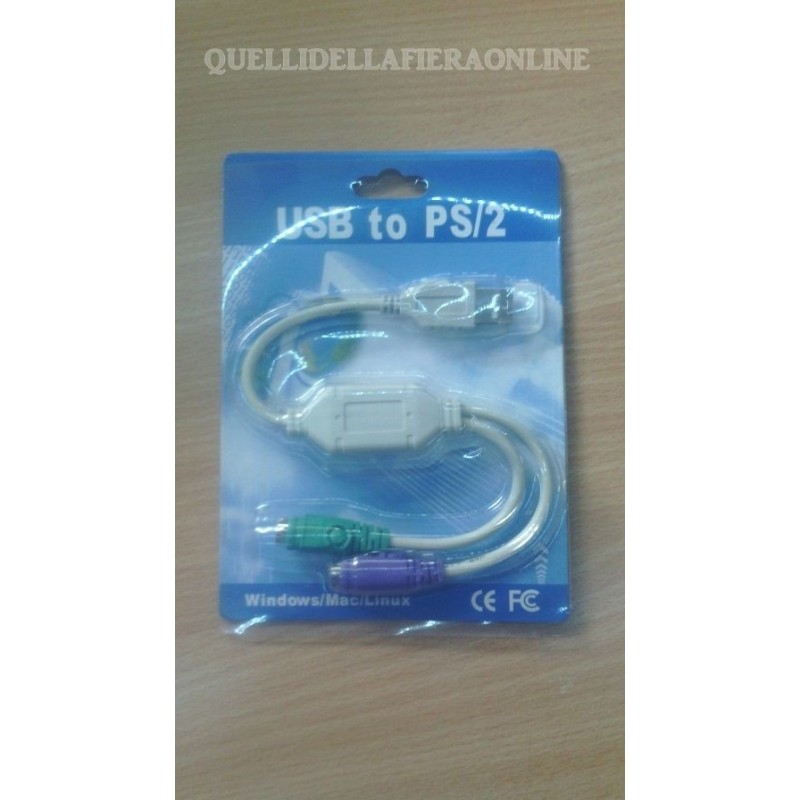 CAVO USB TO PS2 PER MOUSE TASTIERA USB ADATTATORE PC  nuovo