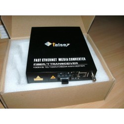 FAST ETHERNET MEDIA CONVERTER 100M & 10/100M SM 80KM TELSEY MF104 NUOVO lrx