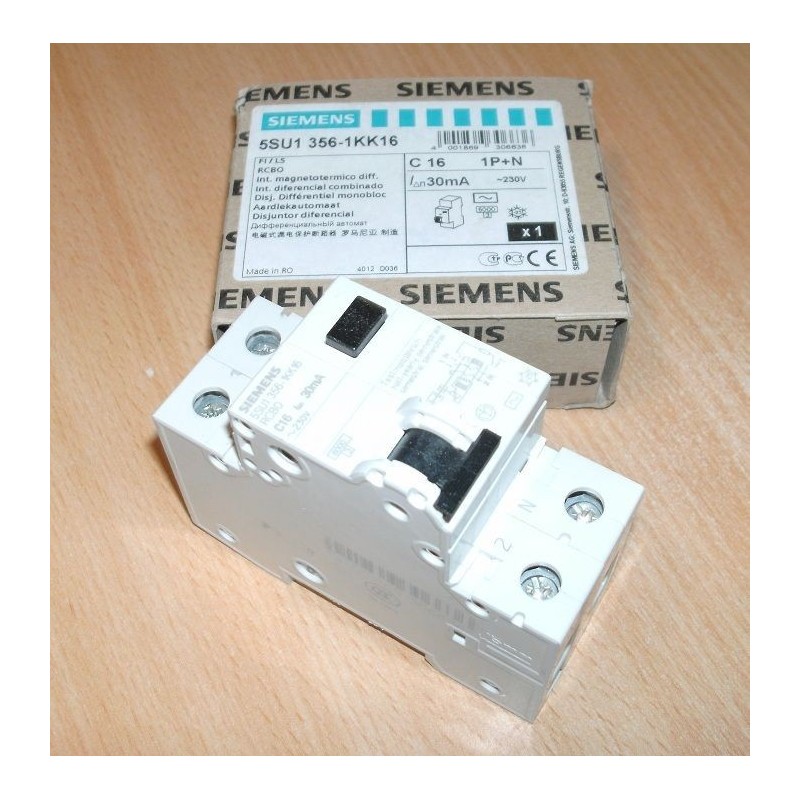 Siemens - 5SU13247FA16 - Interruttore magnetotermico differenziale