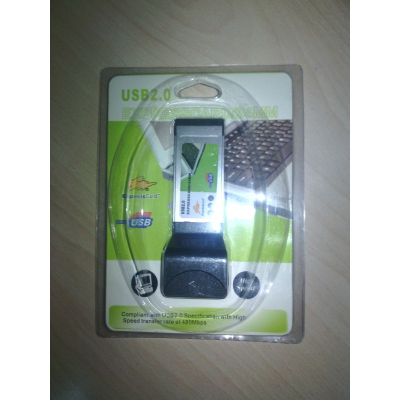 SCHEDA USB 2.0 EXPRESS CARD 34mm PER NOTEBOOK 4 PORTE  agx