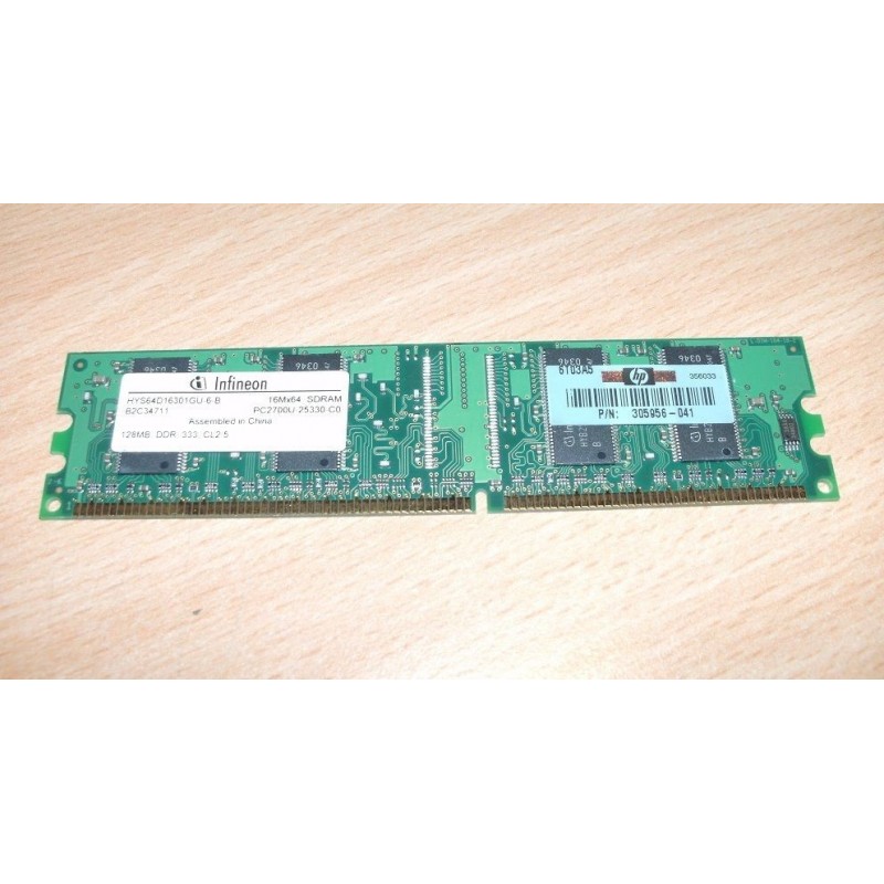 MEMORY RAM INFINEON HYS64D16301GU-6-B  128MB DDR333 CL2. 16MX64 SDRAM  USATO lrx