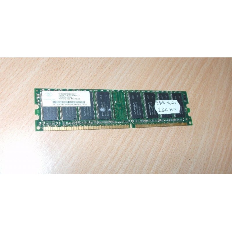 MEMORY RAM NANYA NT256D64S88C0G-5T 256MB DDR-400 CL3 PC3200U-30331  USATO lrx