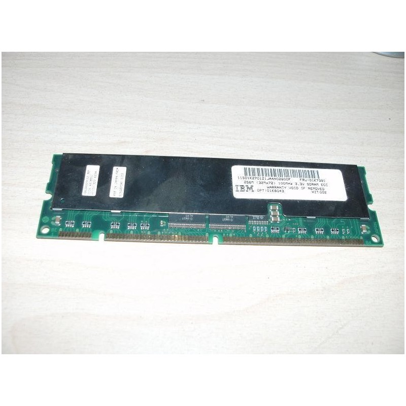 MEMORY SDRAM IBM  FRU 01K7391 256MB 32MX72 100MHZ  ECC  USATO  lrx