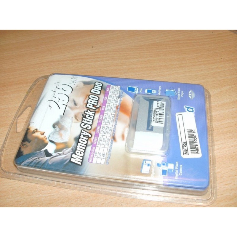 MEMORY STICK PRO DUO CARD TRANSCEND 256MB  T2256MMSD  NUOVO lrx