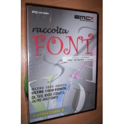 PC CD-ROM EMCX  " RACCOLTA FONT " NUOVO SIGILLATO lrx