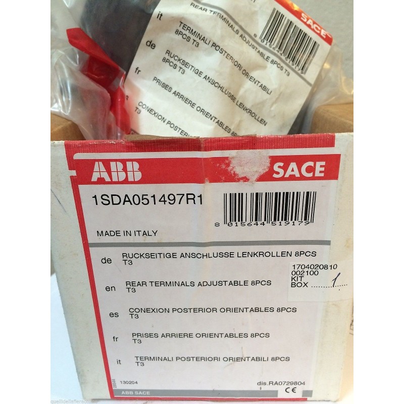 ABB 1SDA051497R1 Terminali posteriori orientabili 8PCS T3