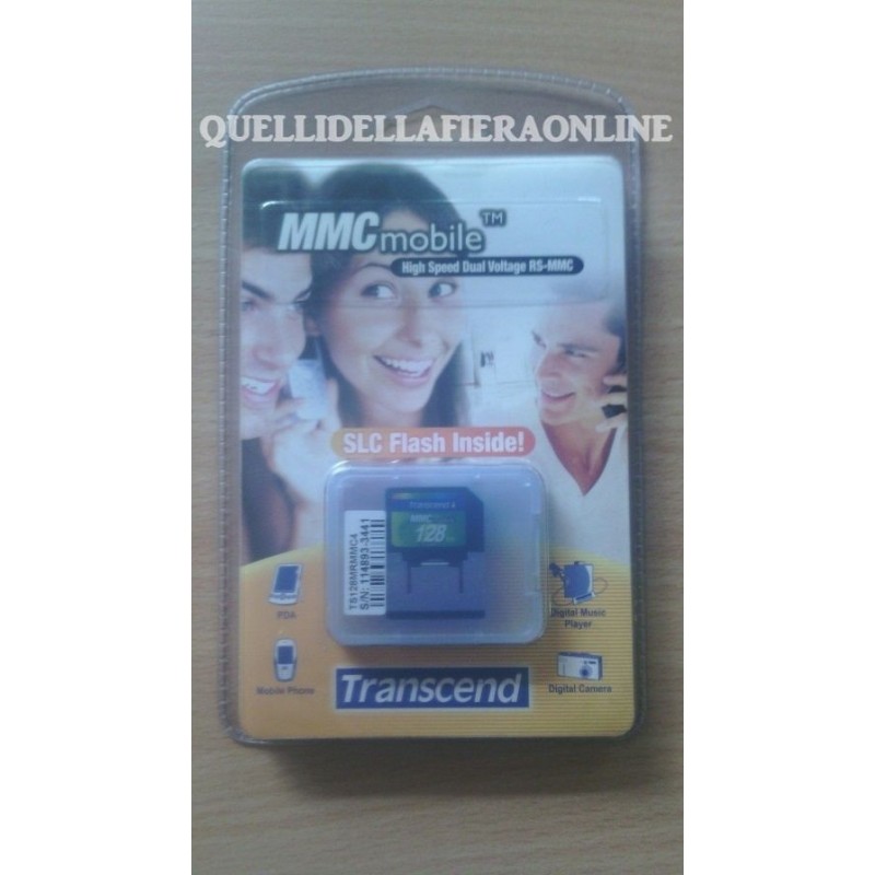 TRANSCEND MEMORY CARD MMCMOBILE 128MB TS128MRMMC4   nuovo agx