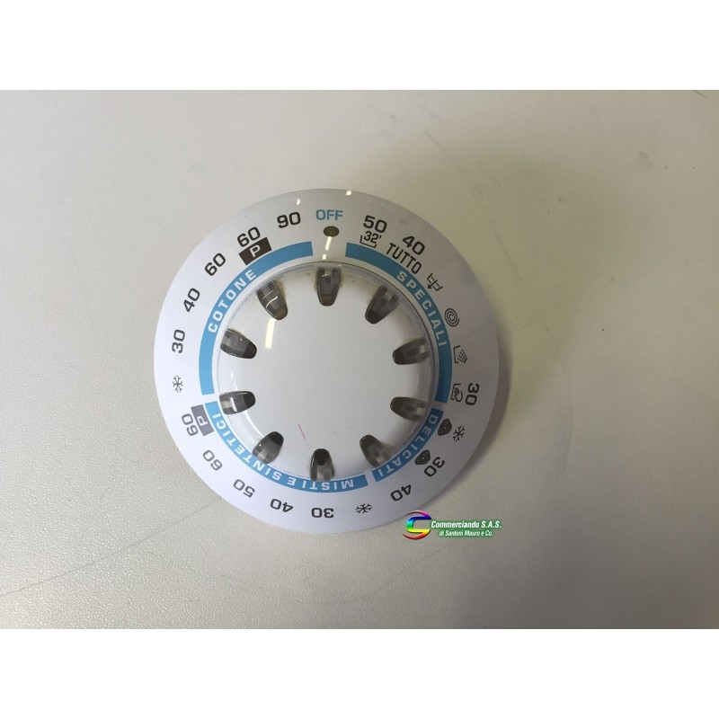 Manopola Programmi Bianca Per Lavatrice Compatibile Whirlpool Ignis Bauknecht - Modelli AWOD7114, AWOC62012, WAC7400 E Altri